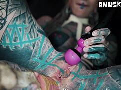 Watch Latex Goth Girl's Anal Gape Prolapse from Metal Toy Orgasm!