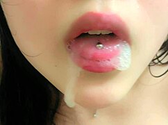 college girl loves blowjobs licks anus gets tongue teased then 18yo swallows cum in bath