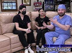 Dr Tampa Inspects Bratty Latina Cheerleader Mya In Gloves Physical Humiliating Her Shaved Pussy