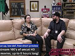 Tampa University Exam: Mara Luv's Pierced Nipples and Shaved Pussy Spread