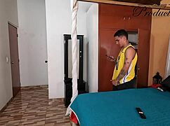 wanna see him suck huge cock after roommate's naked pic tease cumshot facial?