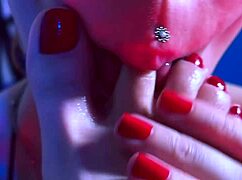 she's lounging there, toes wiggling, begging you to suck her bare feet clean.