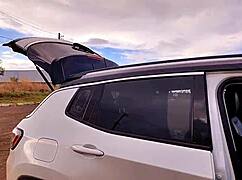 interview bit then slutty outdoor ass fuck creampie on road with luna oliveira!!