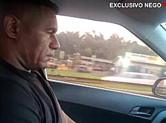 Big Black Cock Ruins Me While Cuck Hubby Drives By Unaware