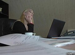 Hey teen, caught stroking that puffy pussy? Grandpa's gonna fuck you now!