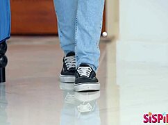 stepsis selena parker and camilla sneak a taboo petite titty fuck night!