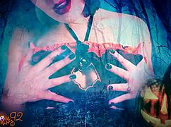 your ghostly ghoulfriend milf whispers dirty halloween joi to make you explode