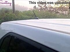 imagine my cop husband seeing me flash and fuck monster cock in car