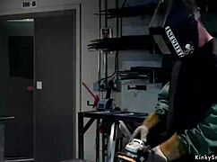 damn check out this big ass slave getting whipped hard and choked