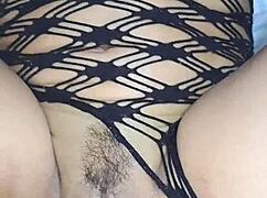 Latina smokes cigarette during bareback anal and sloppy blowjob on huge dick