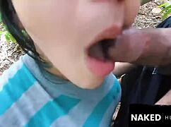 Latina Wife Sucks Big Black Cock Deep in Florida Forest Like Mofongo Then Gets Curvy Ass Pounded Outdoors