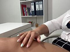 secretary babe caught by boss in office bends over for hardcore ass fuck to keep her job