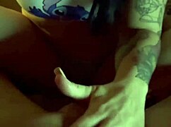 Milf wife tattooed latina filled with cum after massage