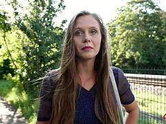 german scout picks up hairy pussy milf for casting interview fingering cowgirl rough orgasms and squirting quickie