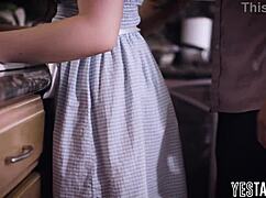 big ass chubby teen sneaks fuck with stepmom's monster cock boyfriend 😏🍆