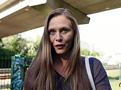 german scout picks up hairy pussy milf for casting interview fingering cowgirl rough orgasms and squirting quickie