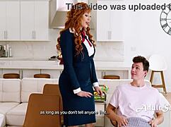 Hey redhead stepmom Lauren Phillips, mile high club with stepson? 😈✈️