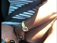 hardcore ebony milf strips then gets clothes ripped off for car sex pounding 💦🚗