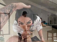 game day dick with the athletic arab brunette in bathroom reality kings style.