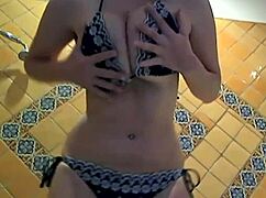 big boobed brunette milf jelena jensen soaps her big ass pussy and natural tits in the jacuzzi shower masturbating to orgasm 