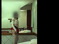 heart racing in crossdresser's sexy schoolgirl fantasy thrill!