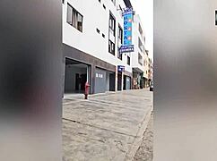 chubby latina milf shows off huge tits for job then we hotel fuck her fat ass doggystyle