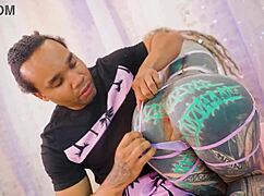 Tattooed punk girl takes bbc anal deepthroat atm and facial cumshot