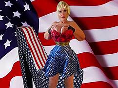 Granny Carmen the all-American GILF sucks cock close up