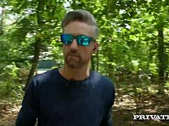 Hot Brunette from Private.com RIDES COCK Hard