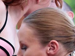 hubby shares me with hot angel blade for lesbian threesome at spa... so naughty!!