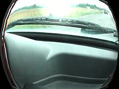 stopped the car with my wet blonde wife naked outside masturbating pussy till she squirts huge orgasm for strangers watching close up