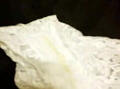 i grab my wife's panties and jerk off hard imagining her wet pussy wrapped around me