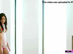 petite 18+ redhead teen dives into milf Danica Dillon's shaved pussy for hardcore lesbian licking and fucking