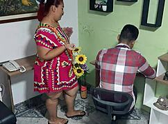 big ass stepmom sneaks taboo fuck with horny stepson