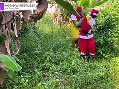 africa santa claus arrives with special gifts from red's collection