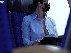 i took my slave wife braless downblouse public flashing outdoor