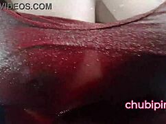 Flashing huge milf boobs at public pool turns into wet pussy tease