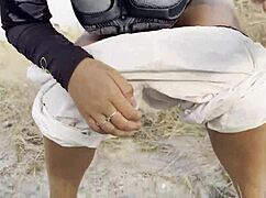 Homemade Public Pissing Compilation Close-Up in Forest Car Travel POV