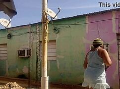 neighbor cant resist my huge ass in short dress flashing ebony curves homemade