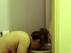 french slave binds herself for uro self-session and humiliations