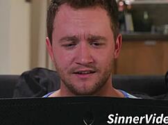 Stepmom Catches Stepson Jerking Monster Cock And Eagerly Helps Out!