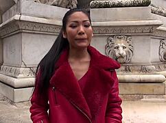 Stunning asian poopea pons big tits double penetrated at swingers club!