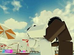 bitch takes big black cock creampie on beach 