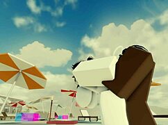 bitch takes big black cock creampie on beach 