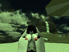 bitch takes big black cock creampie on beach 