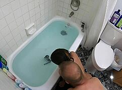 wanna see this skinny asian teen gag on cock by the pool?