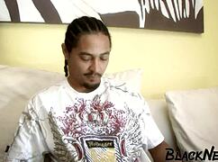 Fat ebony bbw bends over big ass for rough interracial doggystyle pounding