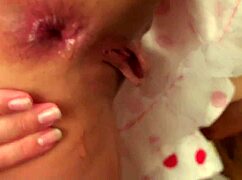 oh god that toy deep in her ass has her clit throbbing wild