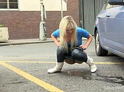 Naomi Hints at Steamy Outdoor Piss Tease