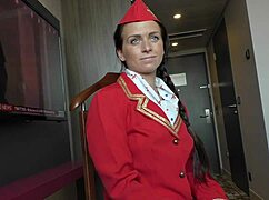 Big butt air hostess natalee bounces bareback